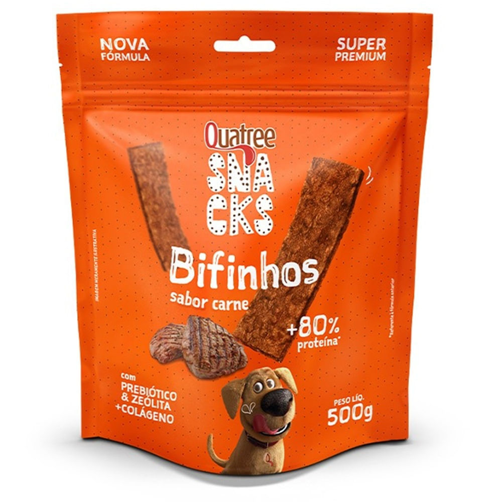 Snacks Quatre Bifinho 500G Carne em Oferta na Shopee