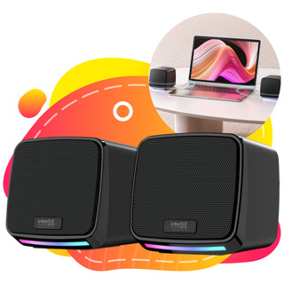 Caixa Caixinha De Som Pc Notebook Gamer Potente Usb Led Rgb em Oferta na Shopee