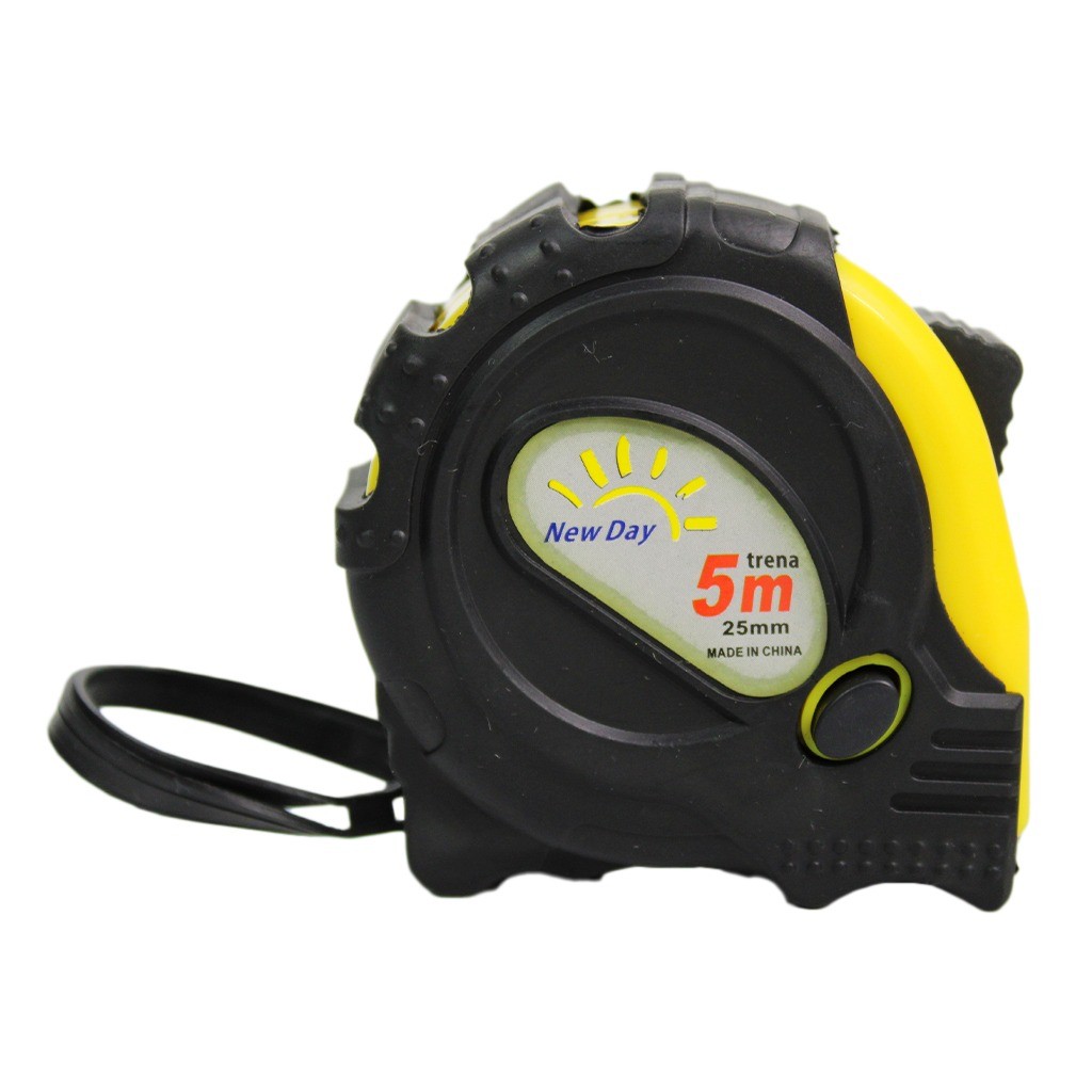 Trena Profissional 3/5/7,5/10 Metros Emborrachada Com Trava Fita Métrica Caseira 25mm Amarela