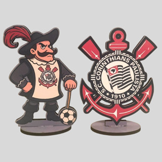 Totem Corinthians time mascote timão decoração para torcedores em Oferta na Shopee