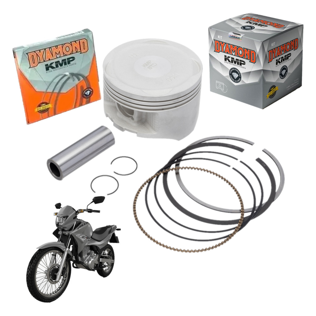 Kit Pistão Anel Nx 400 Falcon Std 0.25 0.50 0.75 100 Dyamond