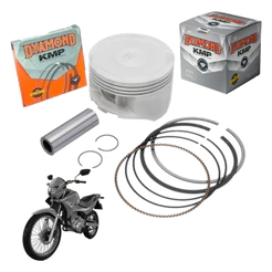 Kit Pistão Anel Honda Nx 400 Falcon Std 0.25 0.50 0.75 100 Dyamond Motor Moto