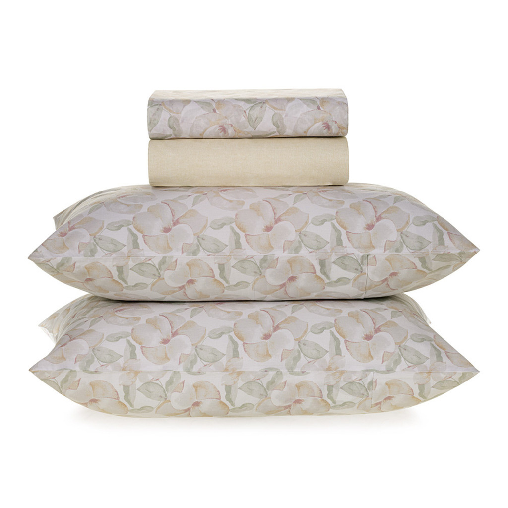 Jogo de Cama Karsten Justine Estampado 160 Fios Percal Casal