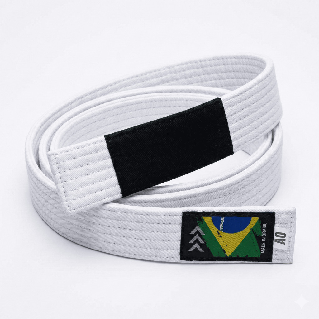 Faixa P/ Jiu-jitsu Tradicional Com Ponta Preta Promoção
