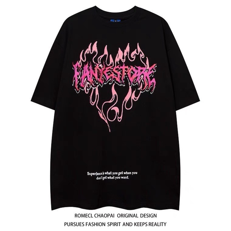 Camiseta Oversized Masculino Feminino Com Estampado Moda 2023 algodao