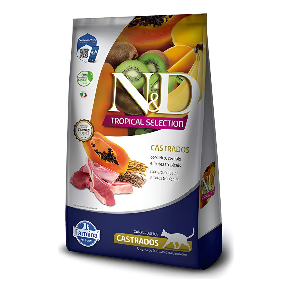Ração ND N&d Tropical Ração Gatos Selection Castrado Cordeiro 1,5kg