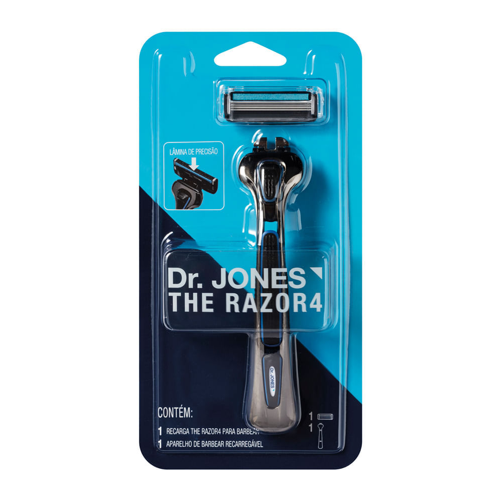 Aparelho de Barbear Dr. Jones The Razor4 com 1 Recarga em Oferta na Shopee