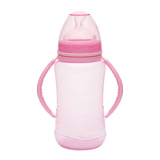 Mamadeira Kuka Aquarela Big Ortodôntica com Alça Rosa 330ml em Oferta na Shopee