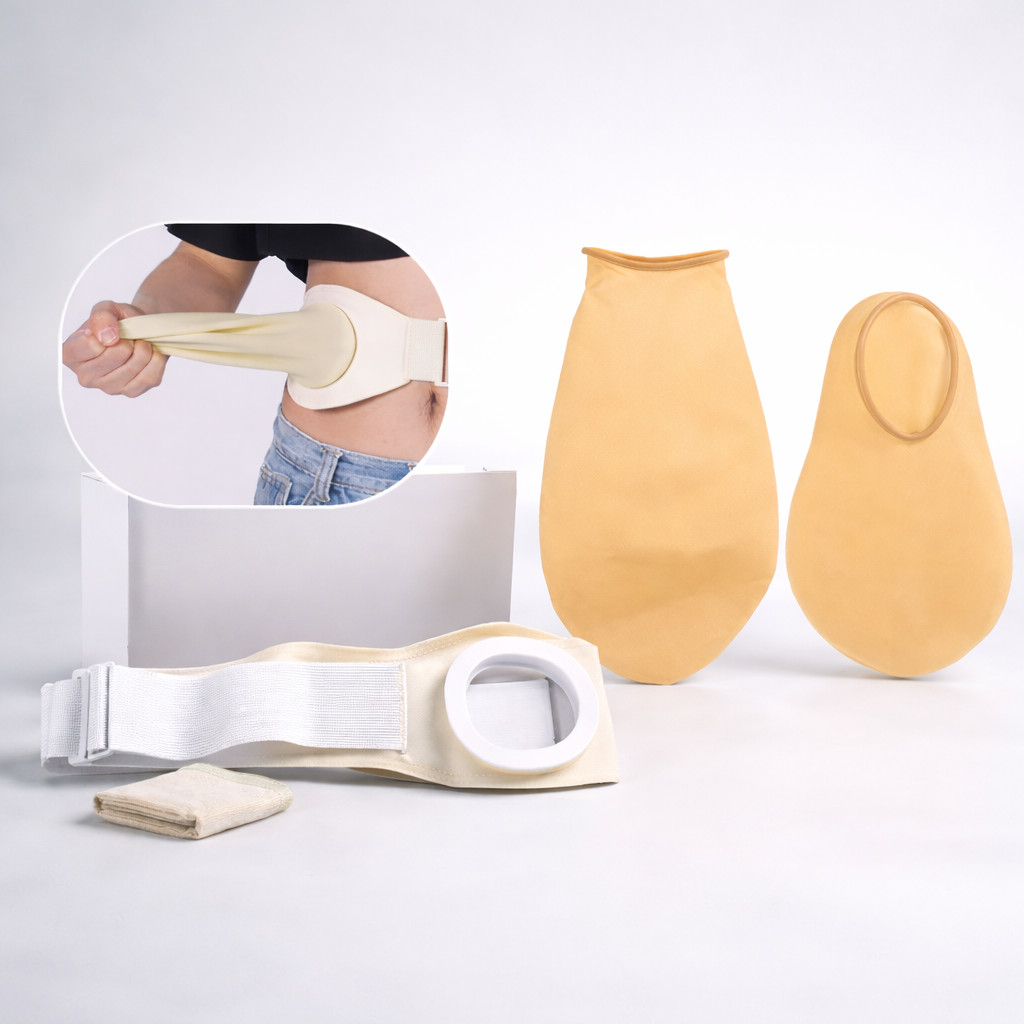 Cinto Suporte para Bolsa de Colostomia Ajustável – Faixa Reutilizável Discreta