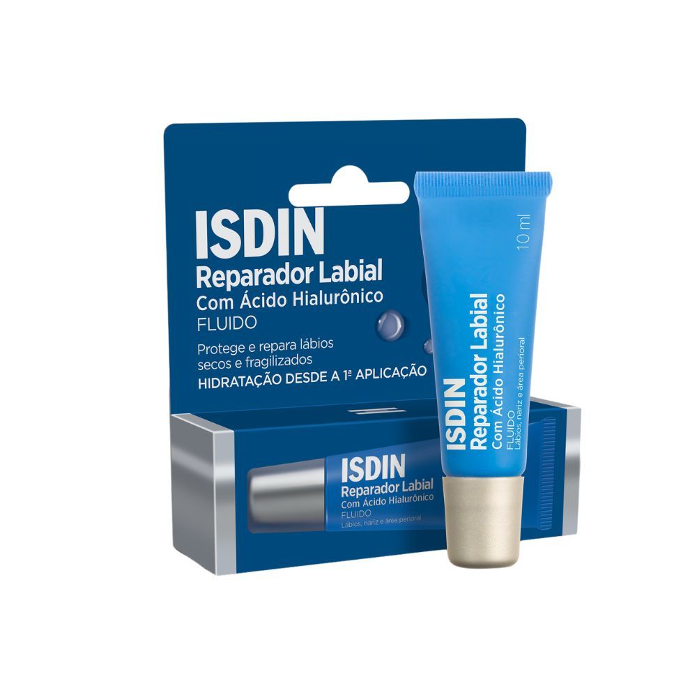 Reparador Labial Isdin com Ácido Hialurônico Fluido 10ml em Oferta na Shopee