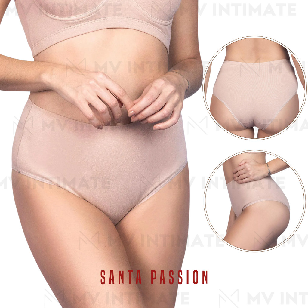 Calcinha Tanga Frente Dupla em Algodão Santa Passion 51984