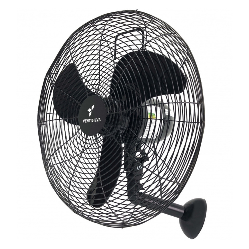 VENTILADOR DE PAREDE INDUSTRIAL 50CM VENTI50P PRETO OSCILANTE VENTISILVA