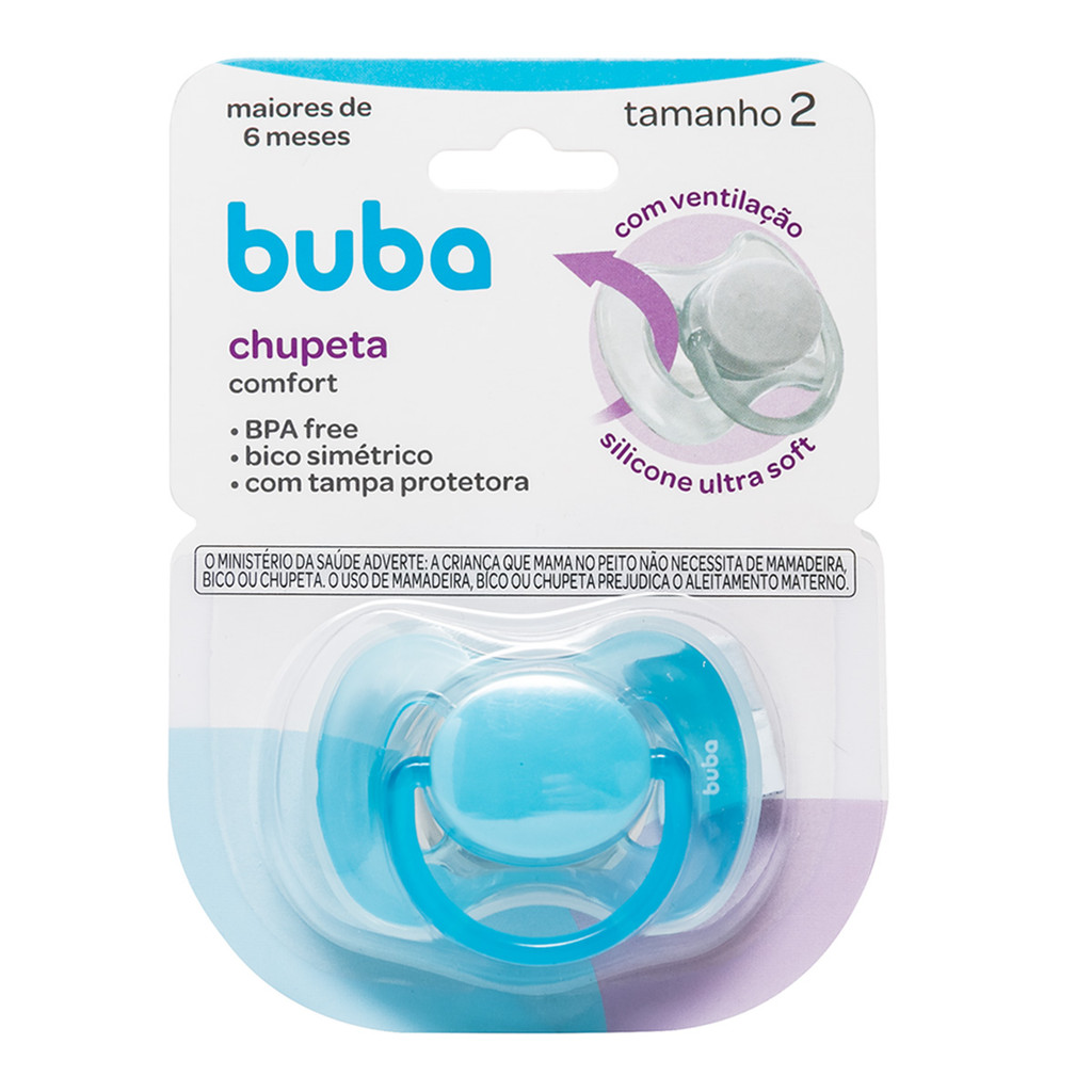 Chupeta Buba Confort Tamanho 2 Azul em Oferta na Shopee
