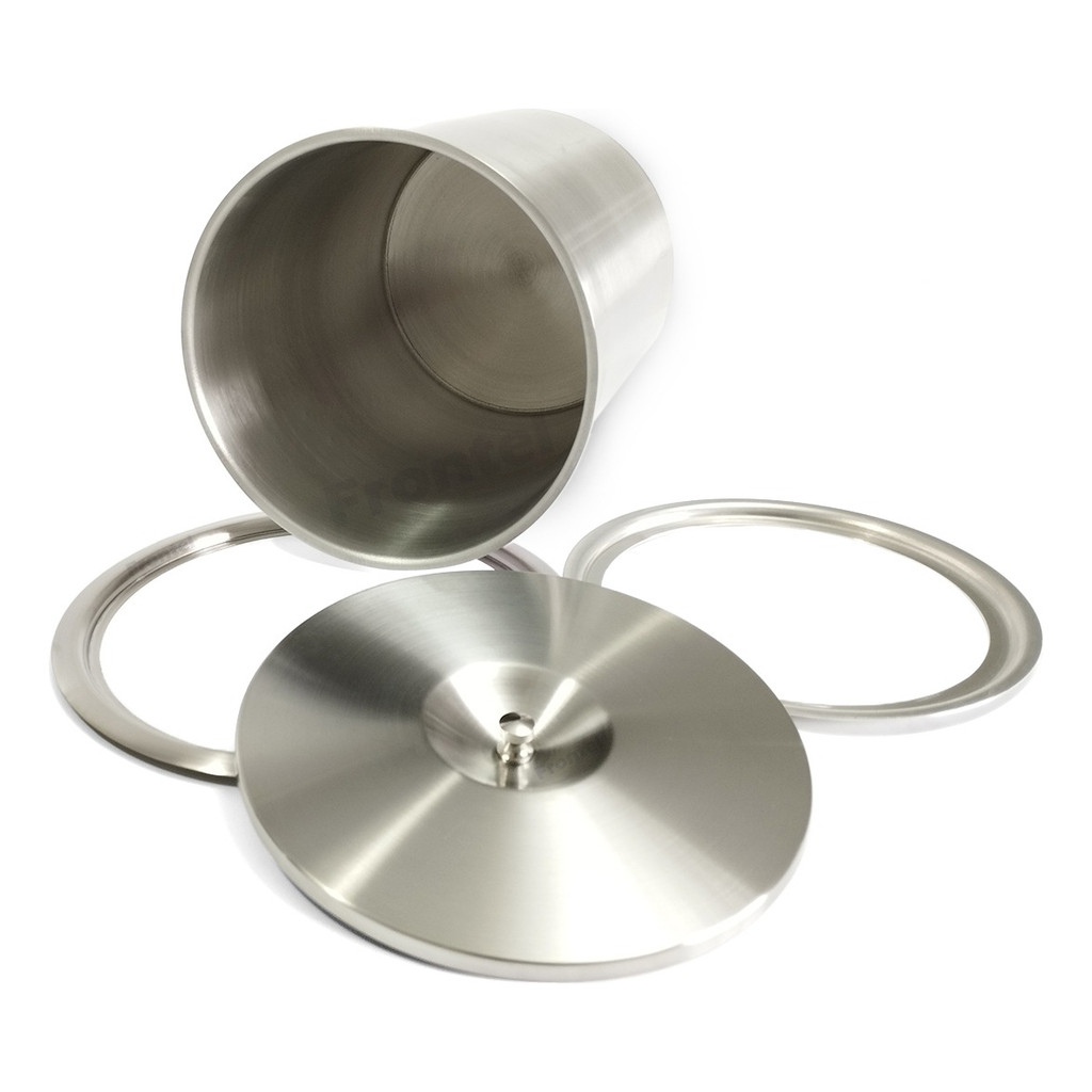 Lixeira Pia Cozinha Embutir Granito Inox 5 Litros Cesto Luxo Cor Inox Escovado - Blend Shoop