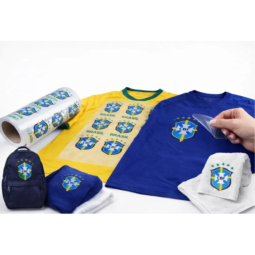 Kit dtf Termocolantes Brasil Copa Futebol Para Tecido Textil roupas, camisa, boné seleção brasileira  ferro de passar