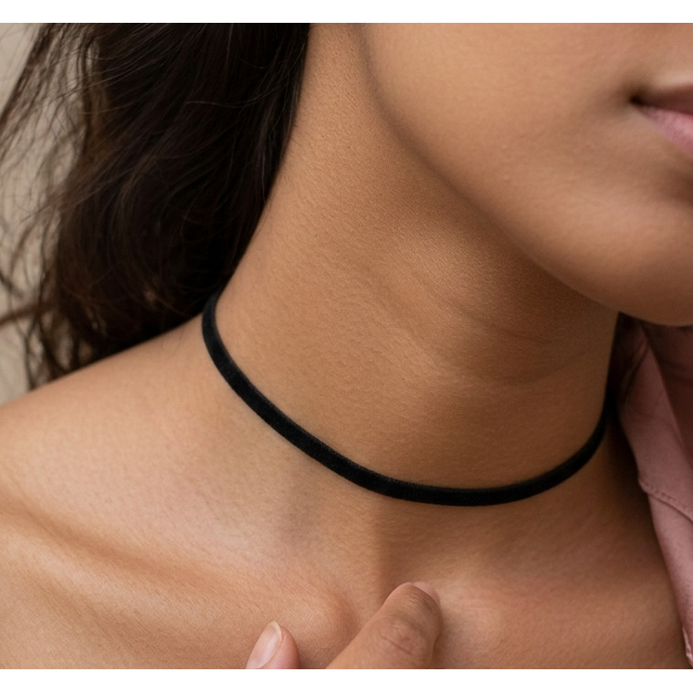 Colar Choker Cordão Couro (Sem Pingente) em Oferta na Shopee