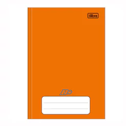Caderno brochura capa dura 1/4 96 folhas D Mais Laranja Tilibra
