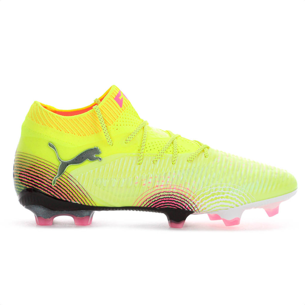 Chuteira Puma Campo Future 8 Ultimate Neymar Jr Amarelo e Rosa - Masculino