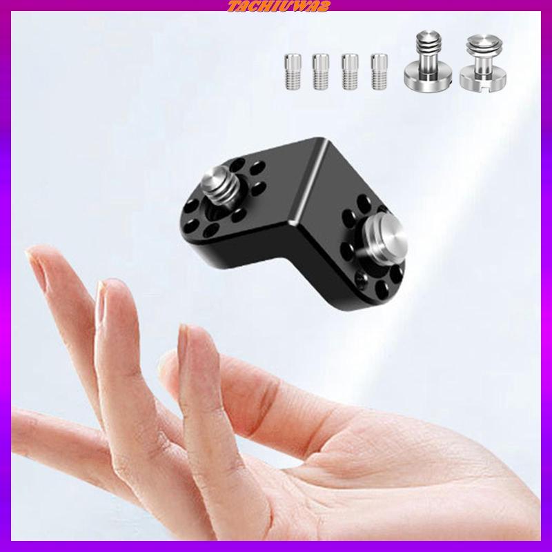 [Tachiuwa2] Suporte De Extensão De Montagem Em Ângulo Reto Preto 1/4 " 3/8 " Orifício De Posicionamento Da Gaiola Câmera