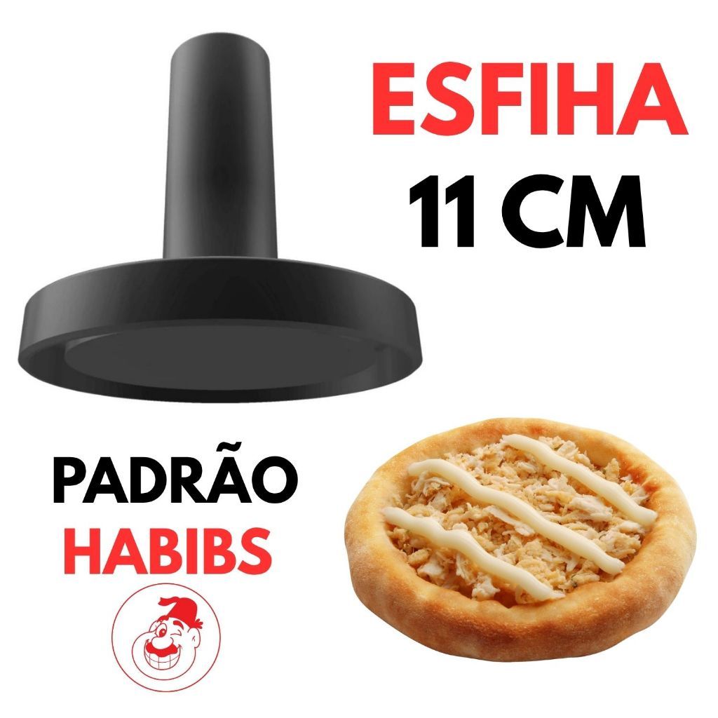 Molde Esfiha Aberta Cortador Mini Pizza Brotinho Esfirra Habbibs Modelador Profissional