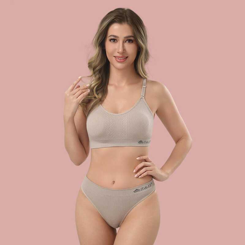 Z&D Lingerie Conjunto Sutiã Texturizado Sem Aro Com Bojo Alça Removível e Calcinha Fio 22127 · foto 2