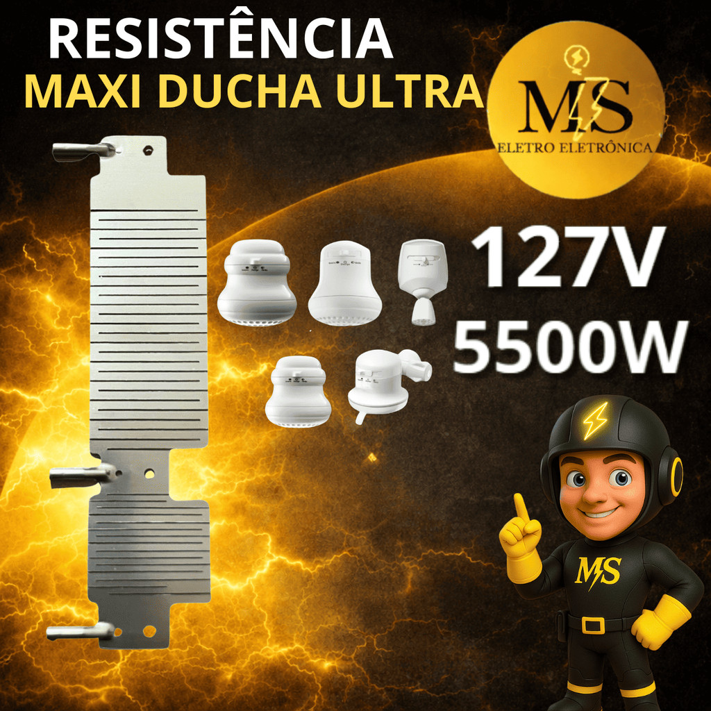 Resistência Lorenzetti Maxi Ducha Ultra 220v 5500w Ms Eletro Eletronica