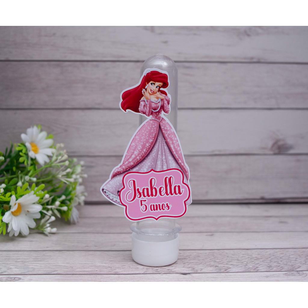 Aplique para Tubete PRINCESA ARIEL - Mimo Lembrancinha Personalizada Festa Música Meninas Princesas