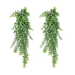 Kit 2 Folhagens Artificial Pendente Verde Plástico Decoração