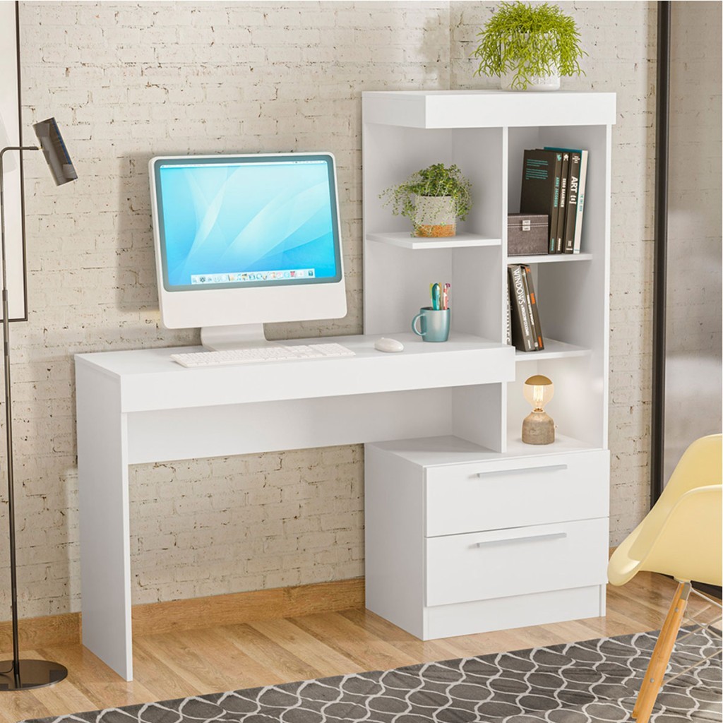 Mesa para Computador 2 Gavetas NT2010 Nogueira Trend