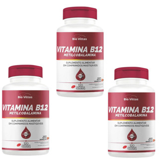 KIT 3x Vitamina B12 com 360 Comprimidos - Bio Vittas em Oferta na Shopee