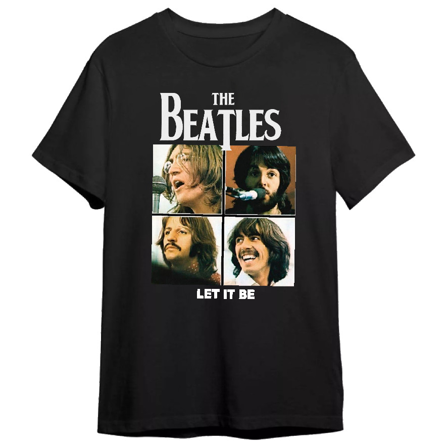 Camiseta Unissex The Beatles Let it Be Lançamento Camiseta 100% Algodão Camisetão Solta Plus Size Camiseta - VS Shopp