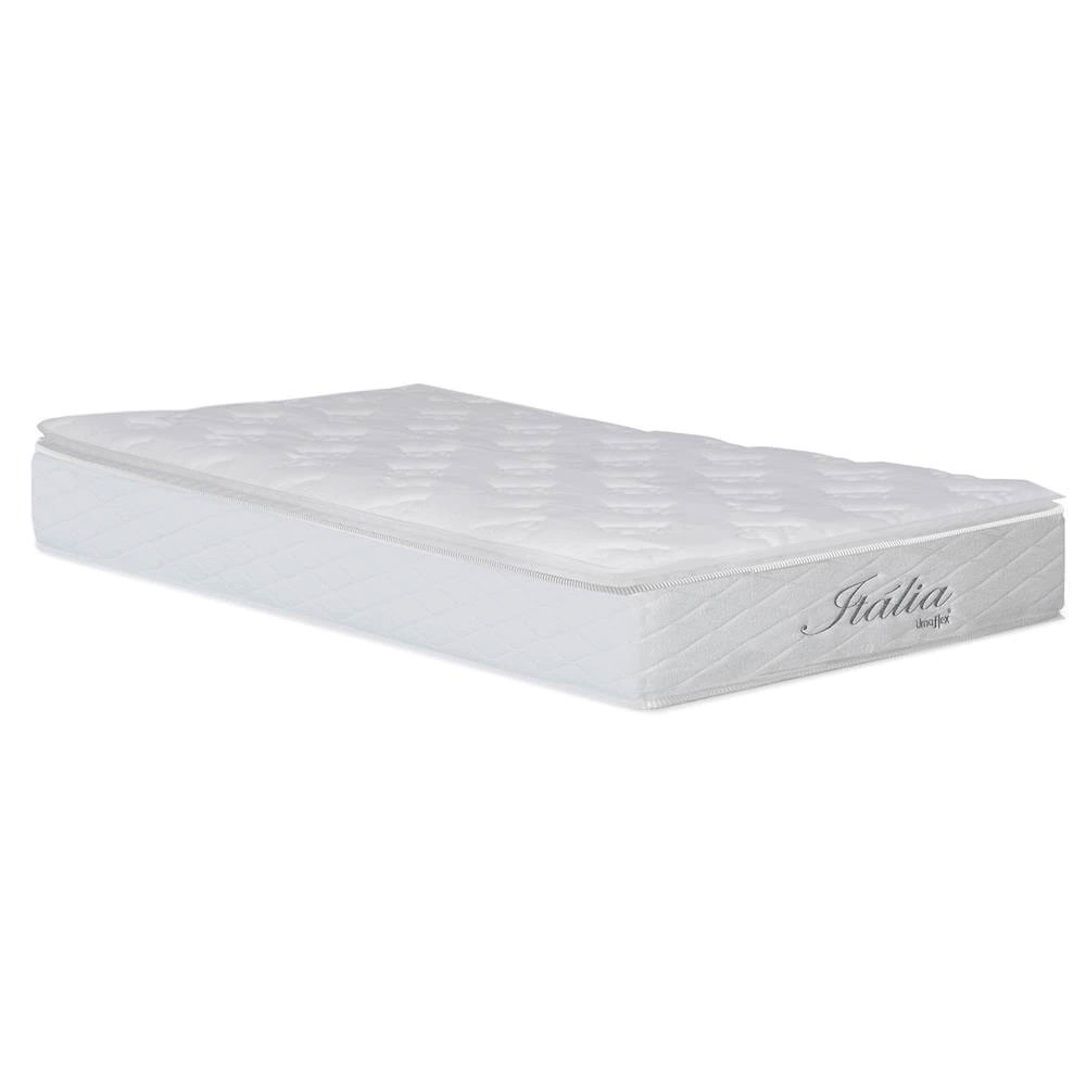 Colchão para Cama Solteiro Itália Pillow Top e Molas Ensacadas