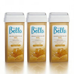 Kit 3 Ceras Depilatória Depil Bella Roll-on Mel 100g