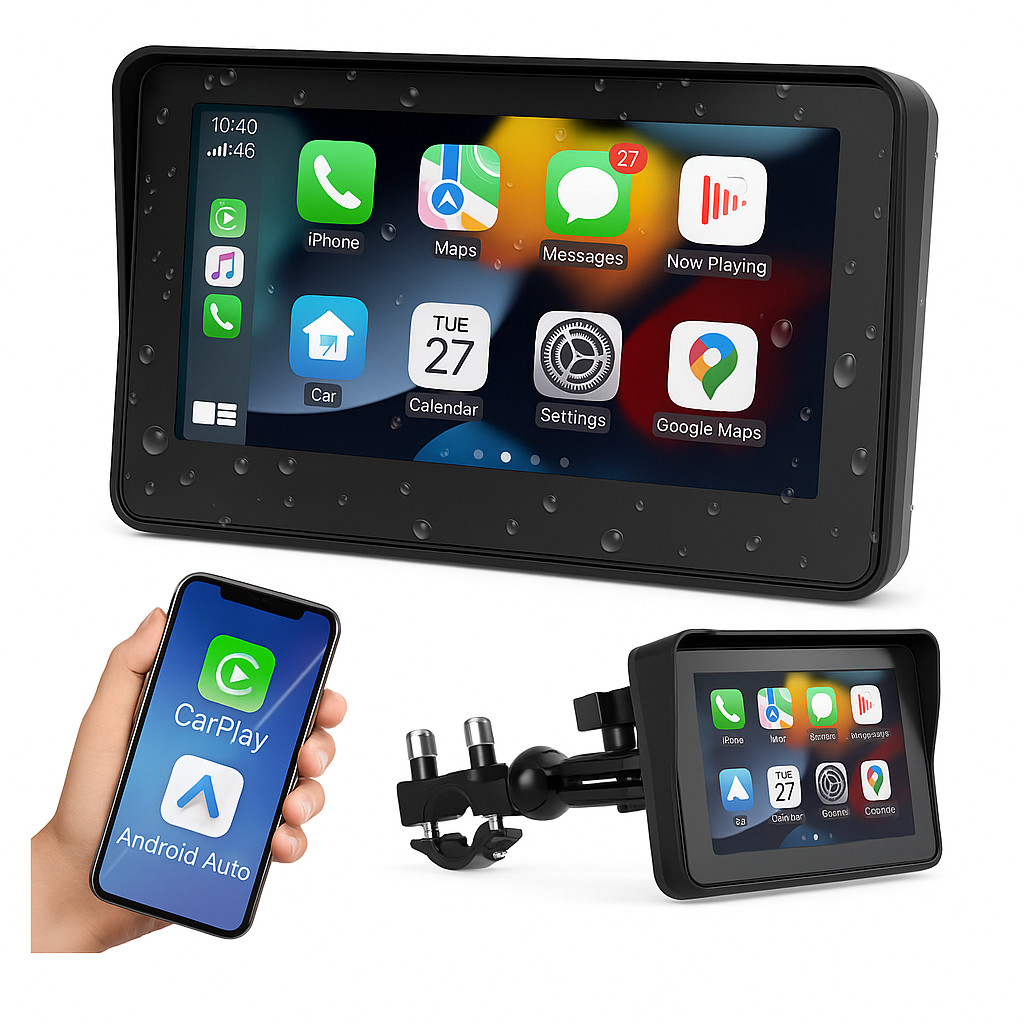 Central Multimídia MP5 para Moto 5” com Bluetooth CarPlay Android Tela Touch À Prova Dágua em Oferta na Shopee