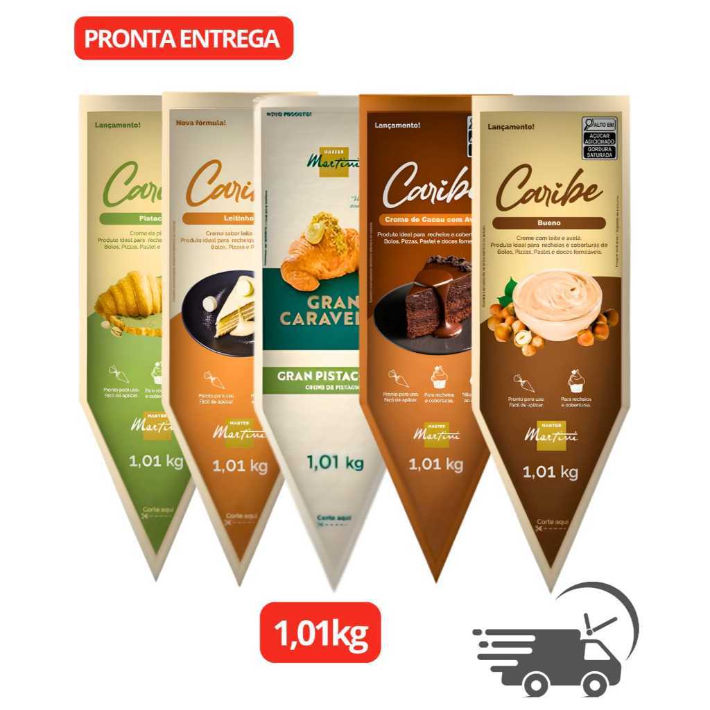 Kit Recheios Master Martini: Bueno , Leitinho, Avelã, Pistache e Gran pistachio 1,01kg em Oferta na Shopee