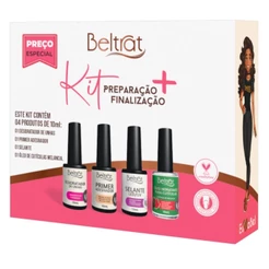 Kit Beltrat Preparação e Finalização Unhas Beltrat Brilho, Fixação e Hidratação