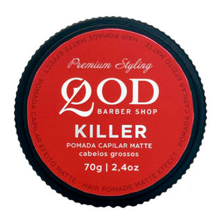 Pomada Capilar Matte QOD Barber Shop Killer 70g em Oferta na Shopee