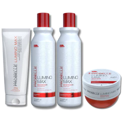 Kit Probelle Lumino Max Nutrição (p/ Raiz Oleosa e Pontas secas), 4 produtos.