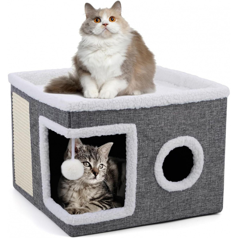 Banqueta para animais de estimação Ninho para animais de estimação Banco de armazenamento dobrável interno Ninho de gato