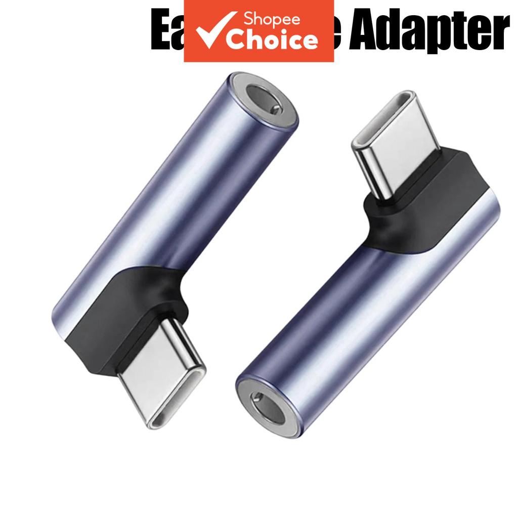 USB-C A 3.5 Mm 90 ° Adaptador De Fone De Ouvido HiFi Com Entrada De Cotovelo Para Samsung Xiaomi Android