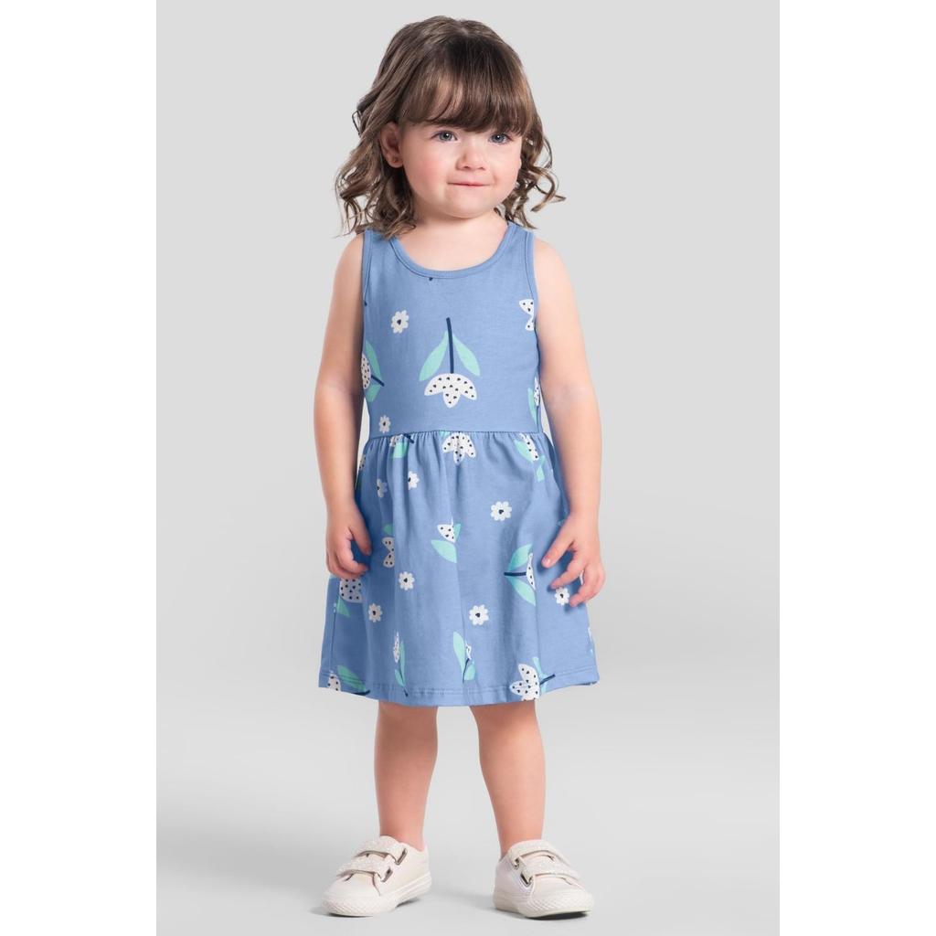 Vestido infantil menina florido Brandili em Oferta na Shopee