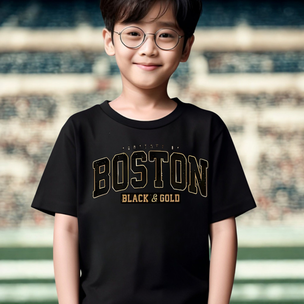 CAMISETA MENINO MENINA ESTAMPADA  JUVENIL VARIAS CORES MANGA CURTA CAMISA  INFANTIL BOSTON