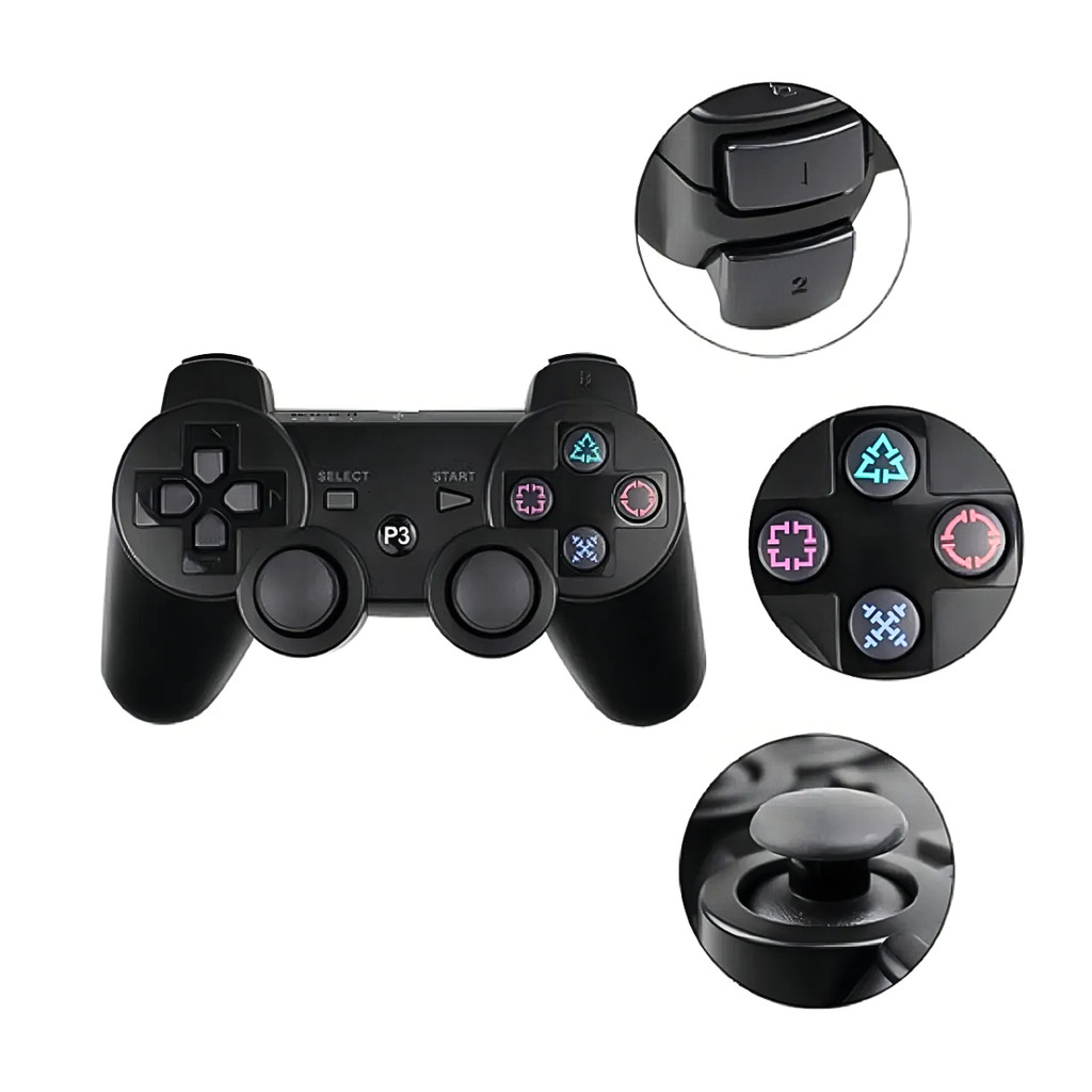 Controle Gamer PS3 e PC Sem Fio Wireless 2.4G - ALTO-3W