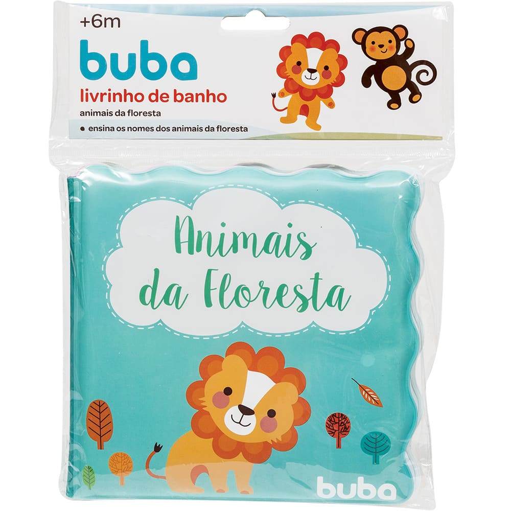 Livrinho Educativo Para Hora Banho Buba Animais Da Floresta