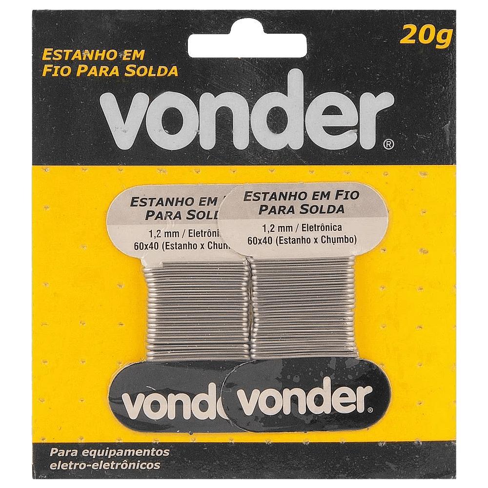 Estanho em Fio para Solda Vonder 1,2 mm, com Fluxo - 7438604020