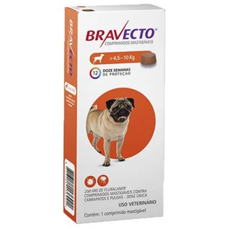 Antipulgas e Carrapatos Bravecto MSD para Cães de 4,5kg a 10Kg em Oferta na Shopee