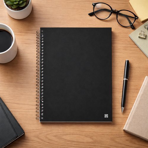 Caderno preto 70 folhas 1 materia capa anotacoes estudo escrever escolar faculdade papelaria de achadinhos