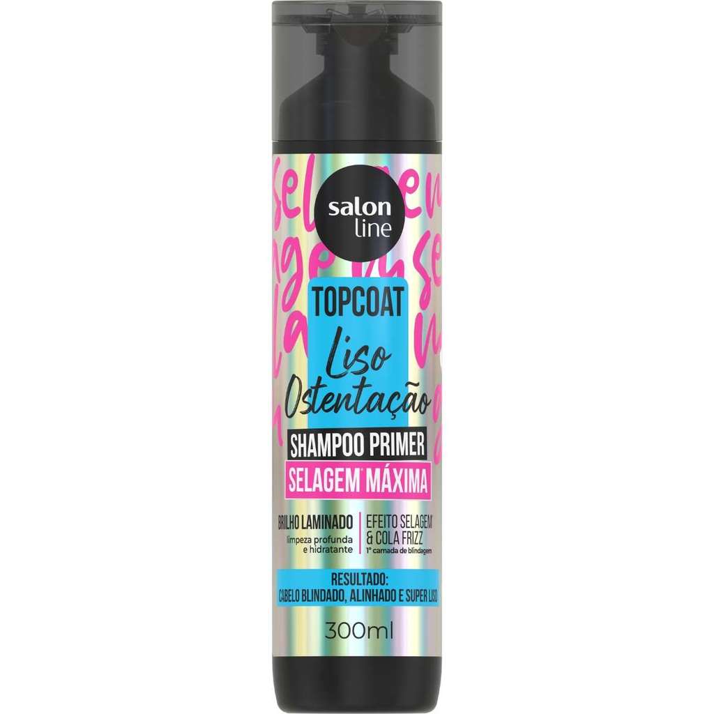 Top coat liso ostentacao shampoo primer selagem maxima salon line 300ml Prepara A Fibra Capilar