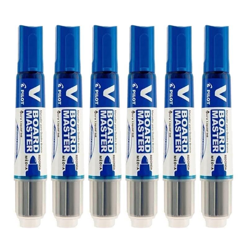 Pincel para Quadro Branco Recarregável Board Master Azul 6 Unidades - Pilot