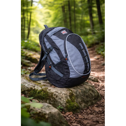 Mochila Trilhas E Rumos Crampon 23 Litros Com Capa De Chuva Cinza/preto